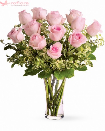 Roze Roz – Buchet cu 13 trandafiri roz