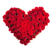 Red Desire - Inima din 45 trandafiri rosii