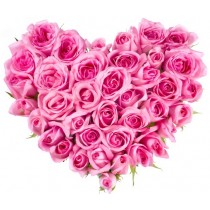 Pink desire - Inima din 39 trandafiri roz